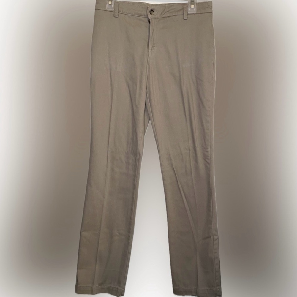 💥Mills Uniform Company Women Beige Full Length Pants Flat Front Size Juniors 5